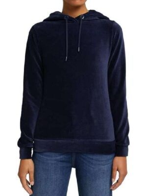 Women Navy Blue Pullover Hoodie